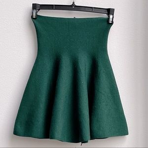 NWOT Green knit mini skirt